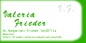 valeria frieder business card